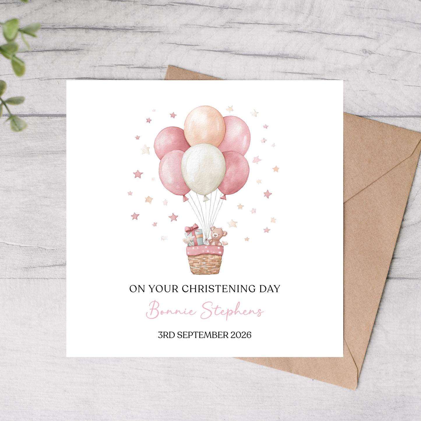 Christening Card for Daughter