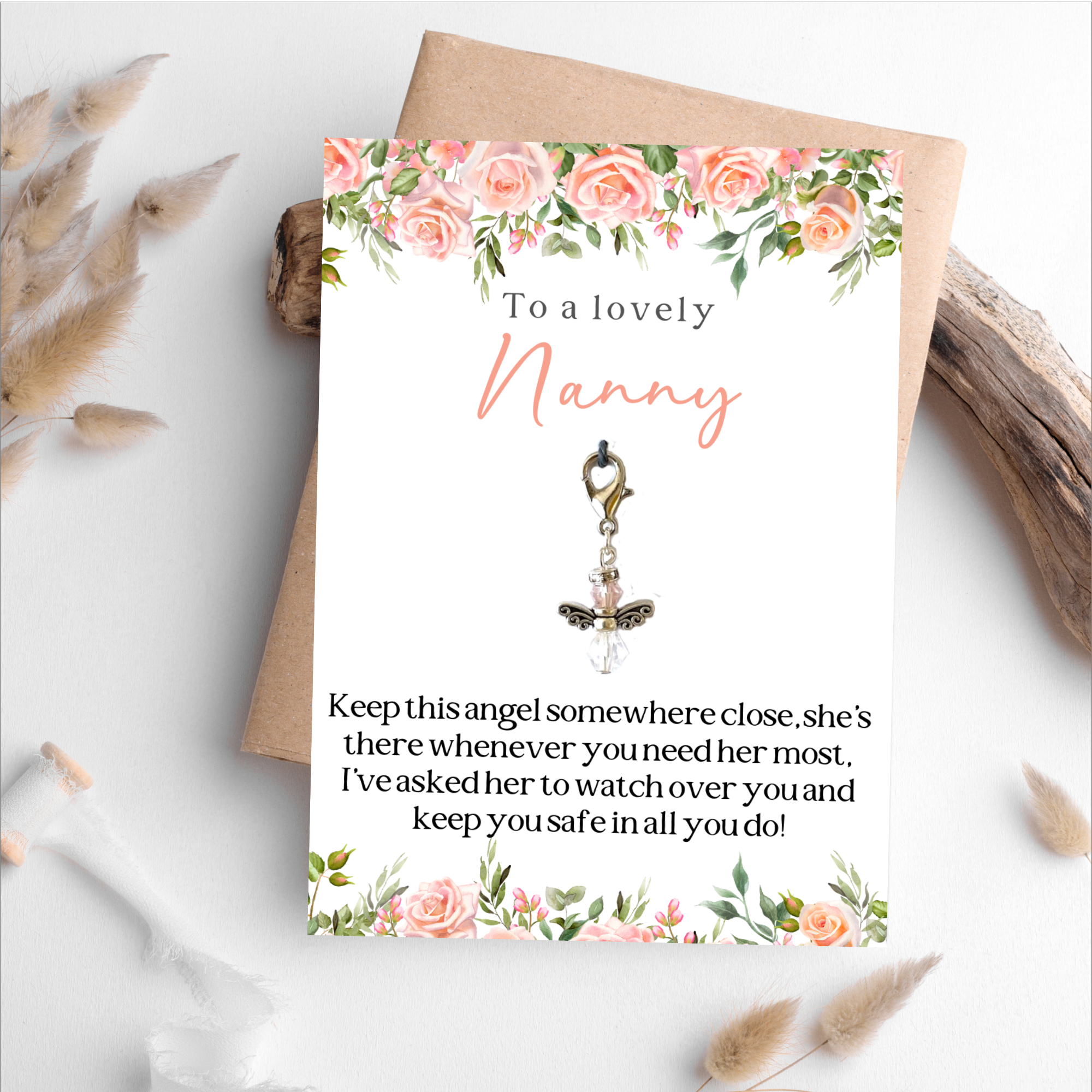 Guardian Angel Charm For Nanny