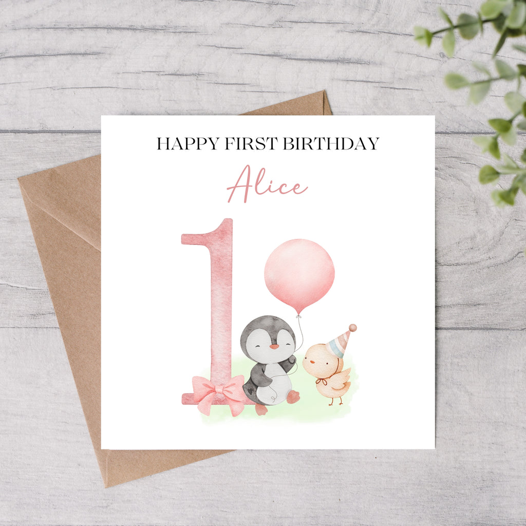 First birthday card