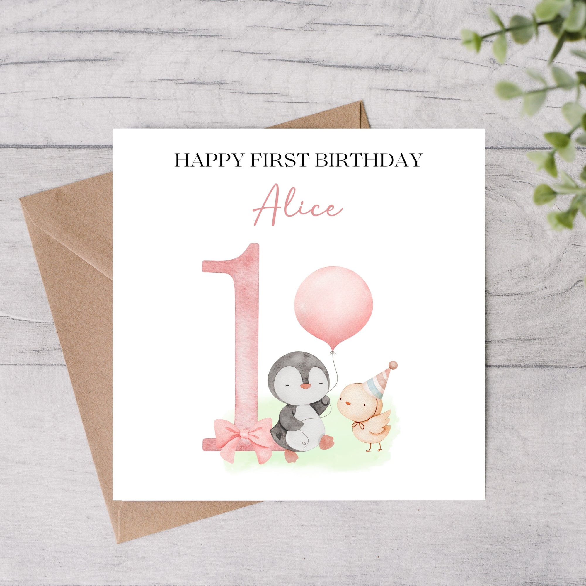 First birthday card