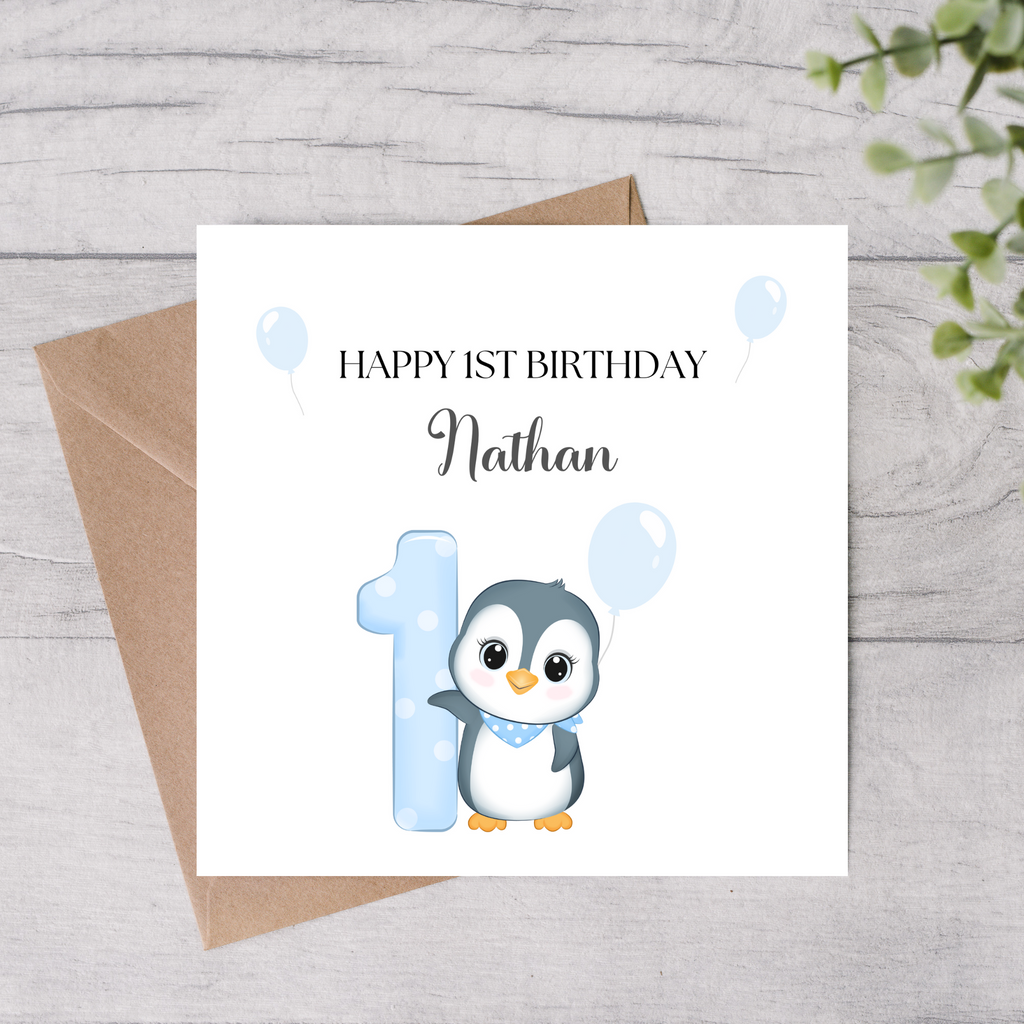 1st birthday card for boy
