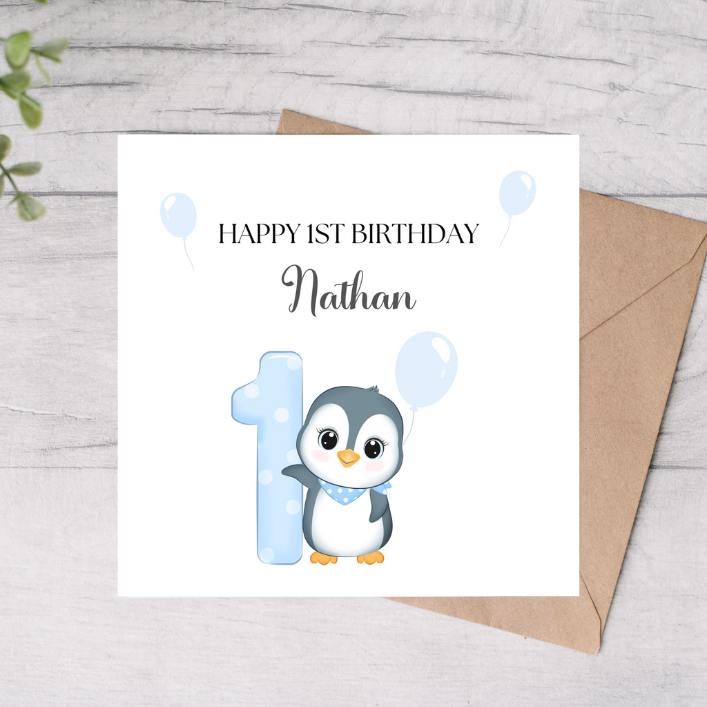 1st birthday card for boy