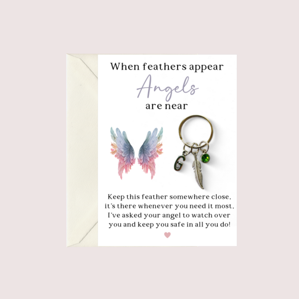 Angel Feather Keyring Gift