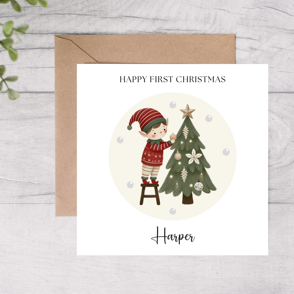 Baby's first christmas card