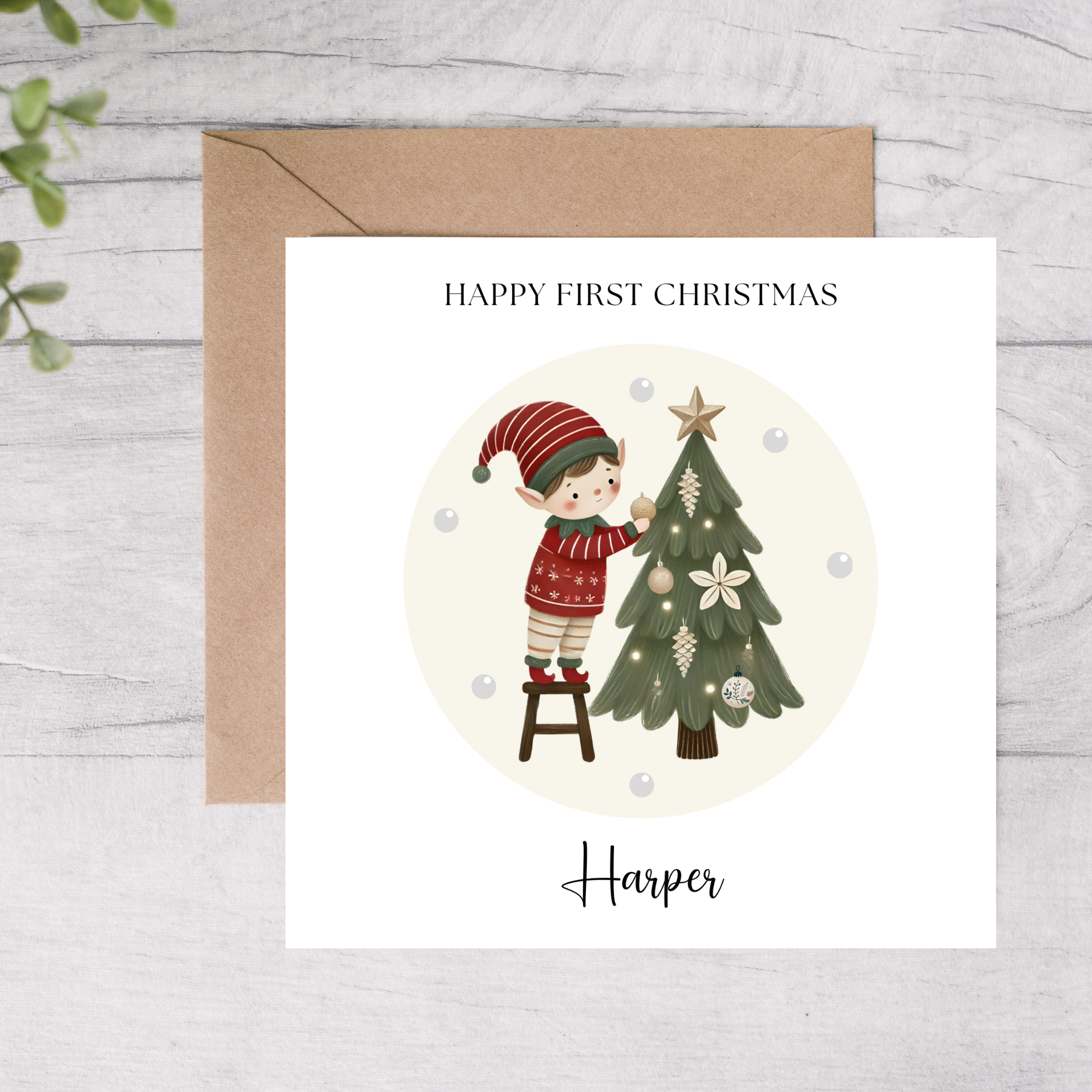 Baby's first christmas card