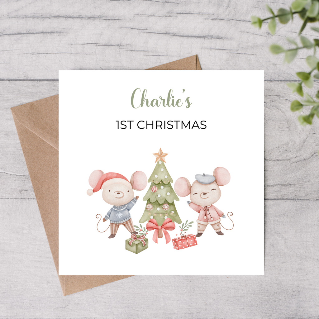 Baby's first christmas card