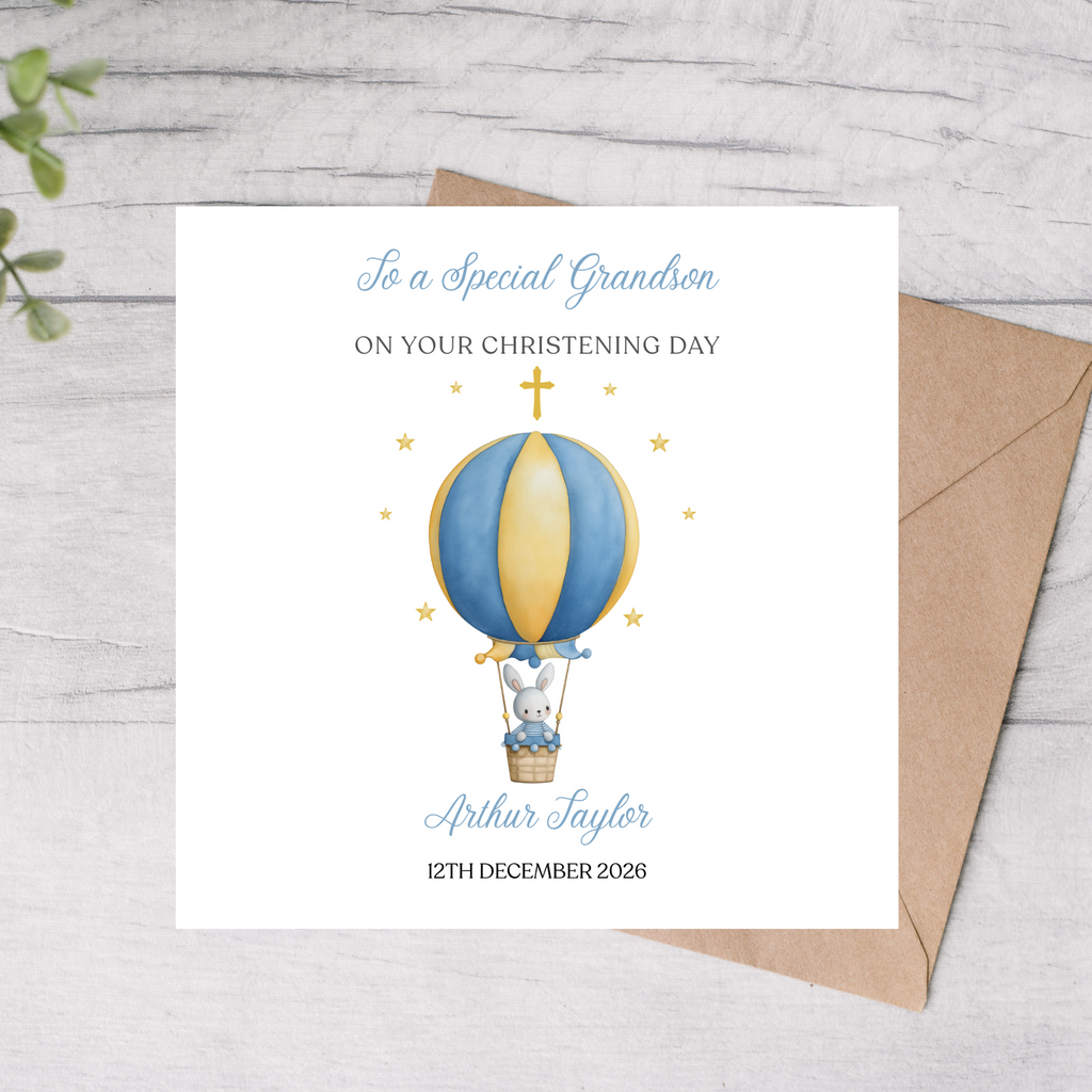 Christening Card for Grandson