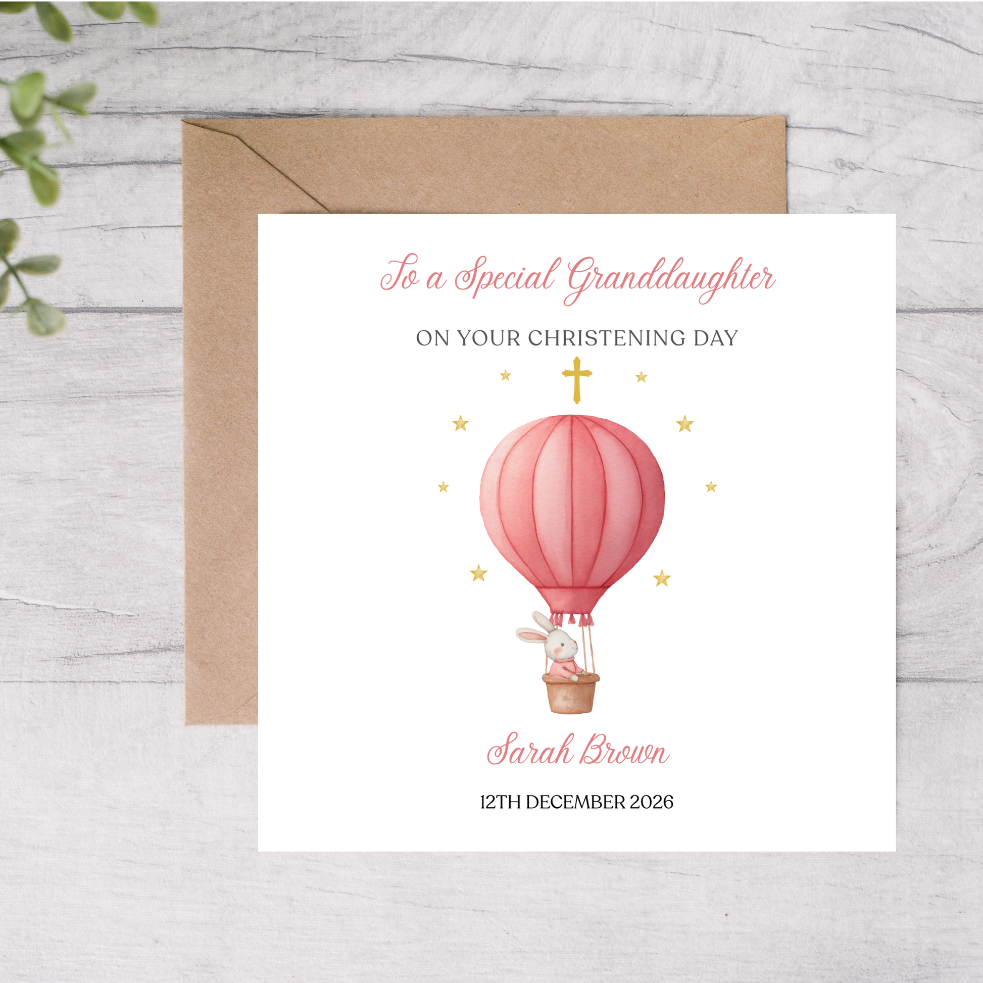 Christening Card for Granddaughter