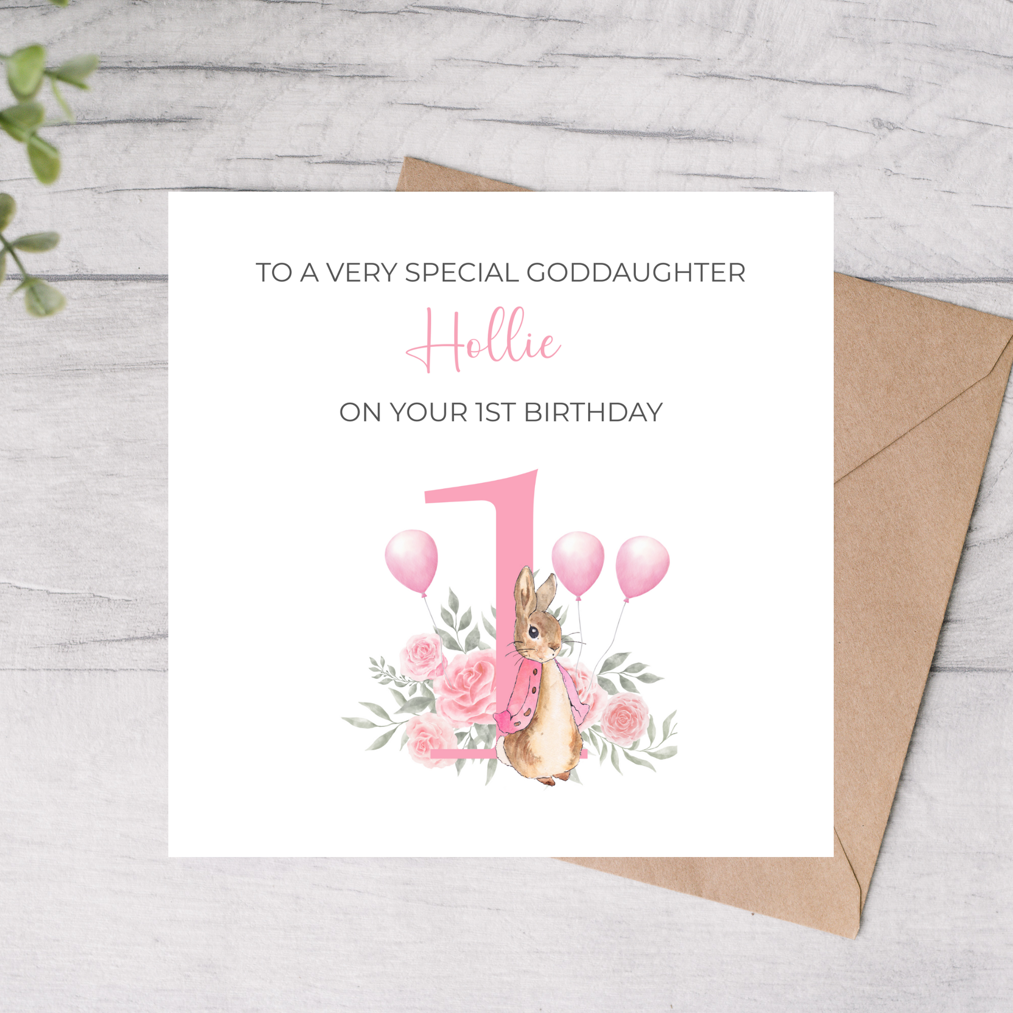 First Birthday Card Goddaughter