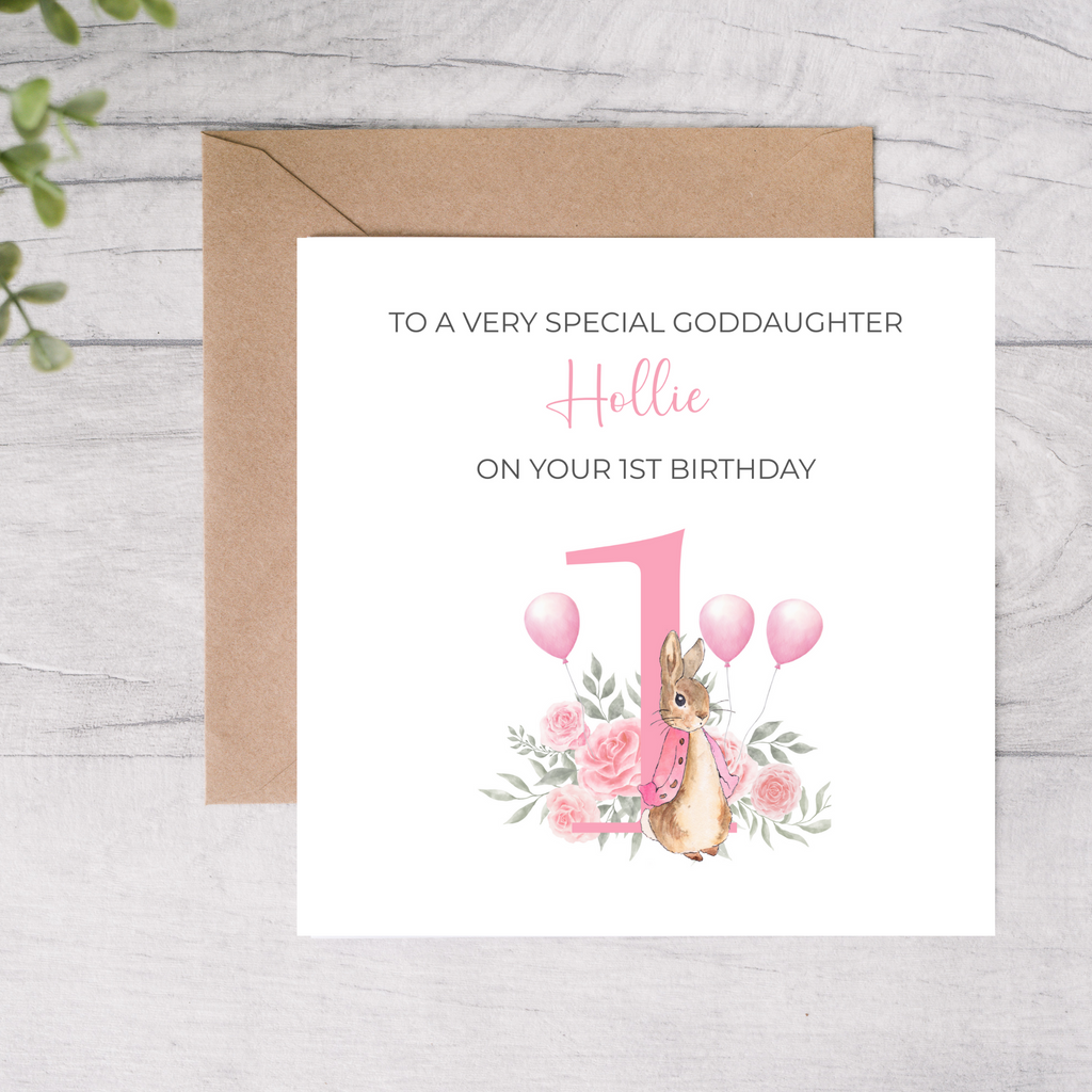 First Birthday Card Goddaughter