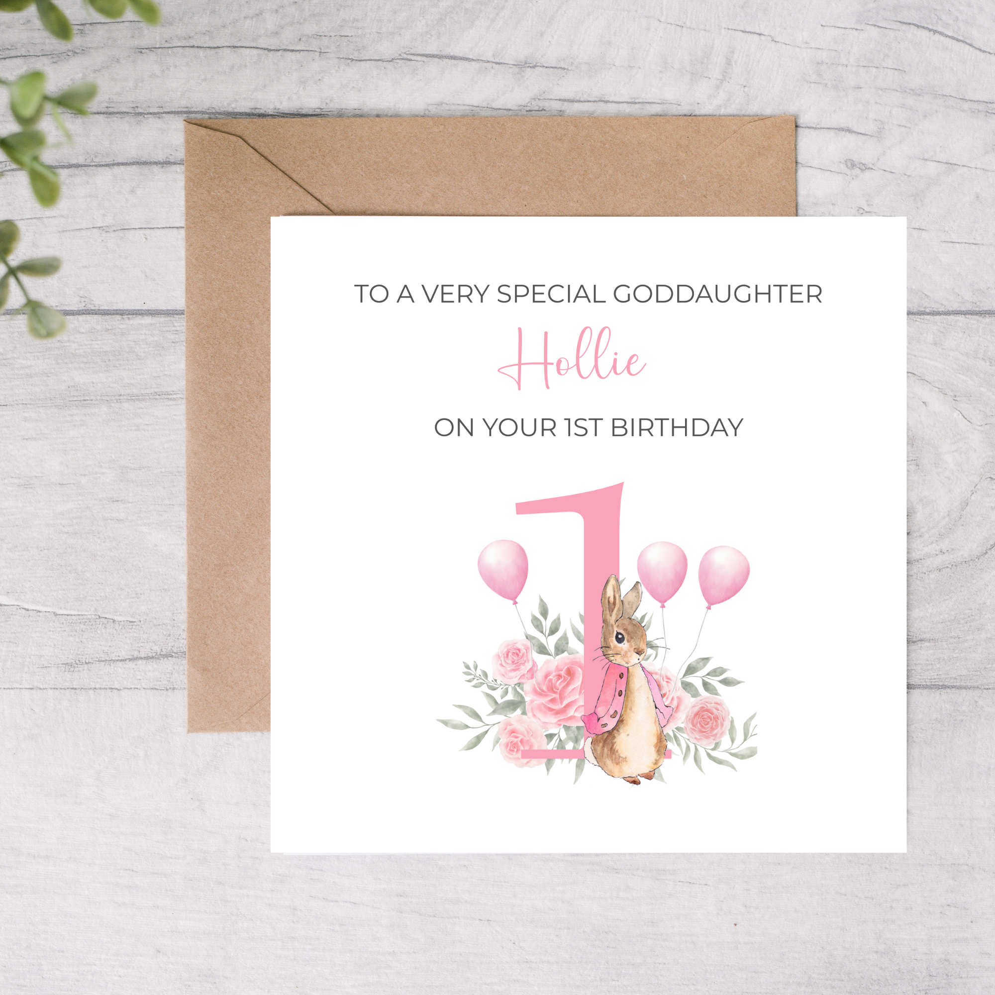 First Birthday Card Goddaughter