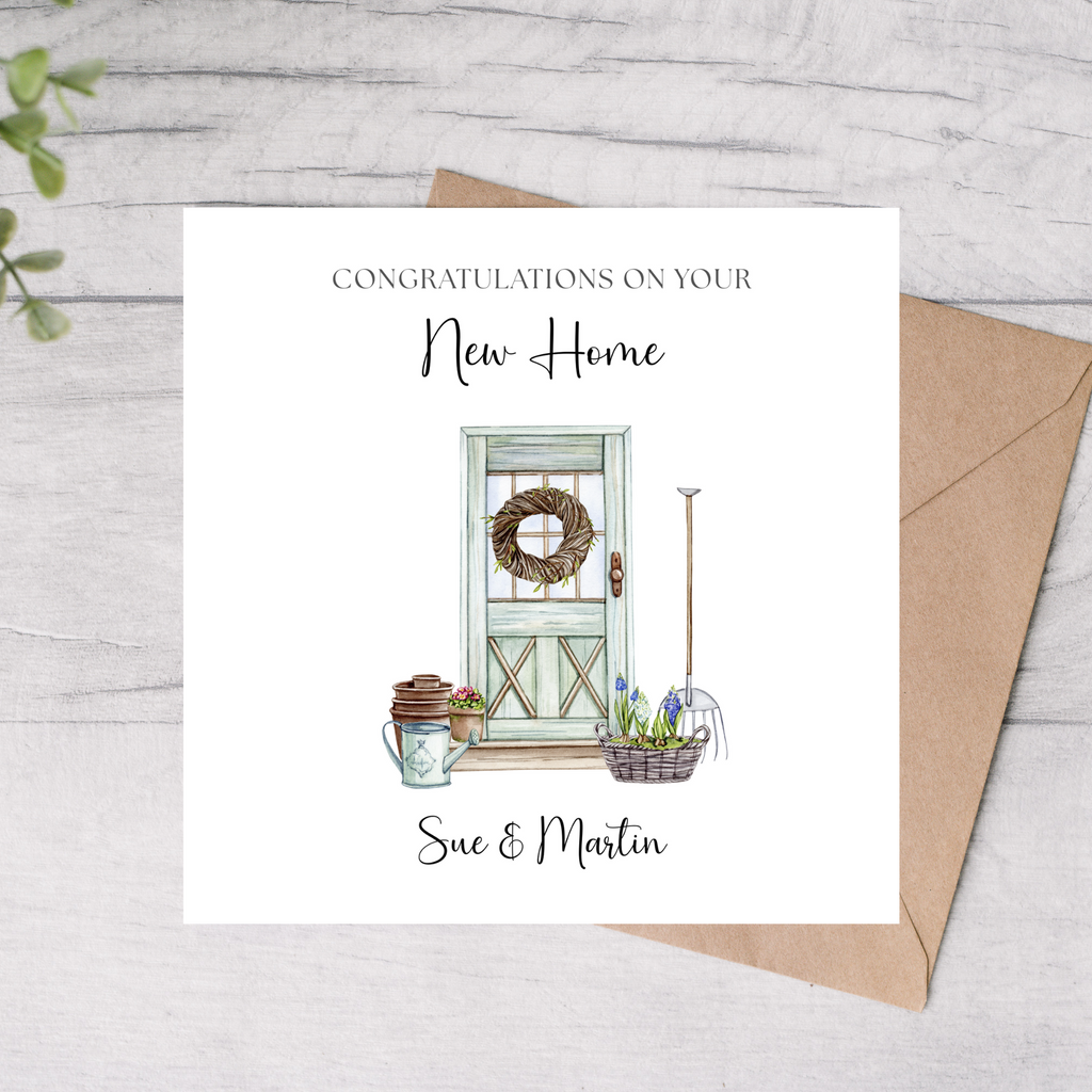New Home Card Rustic Design