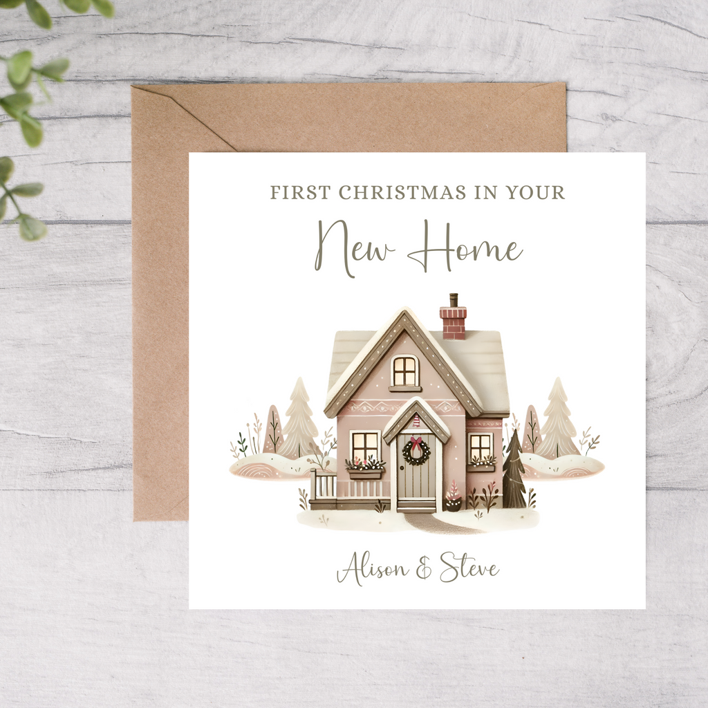 First christmas in new home card