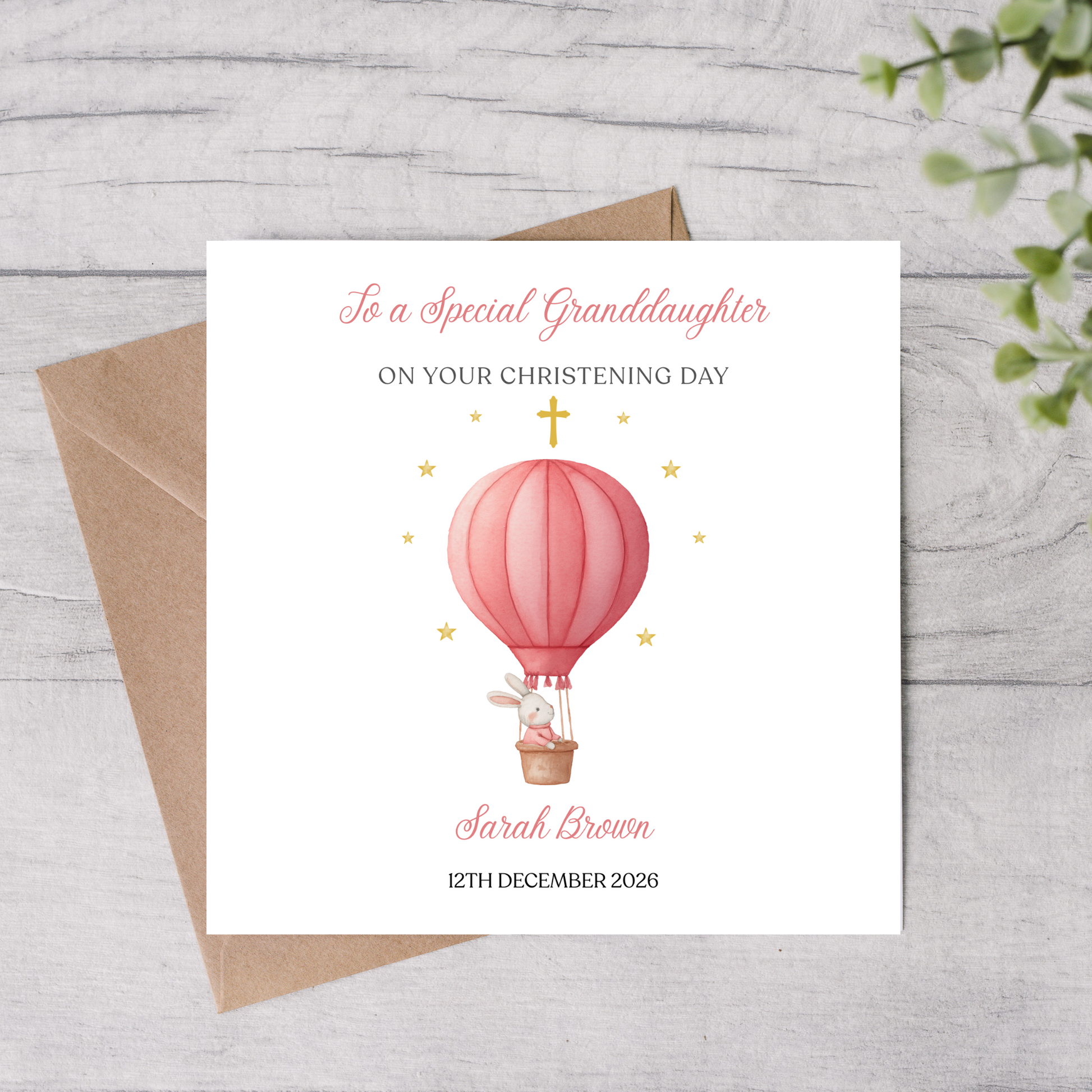 Christening Card for Granddaughter