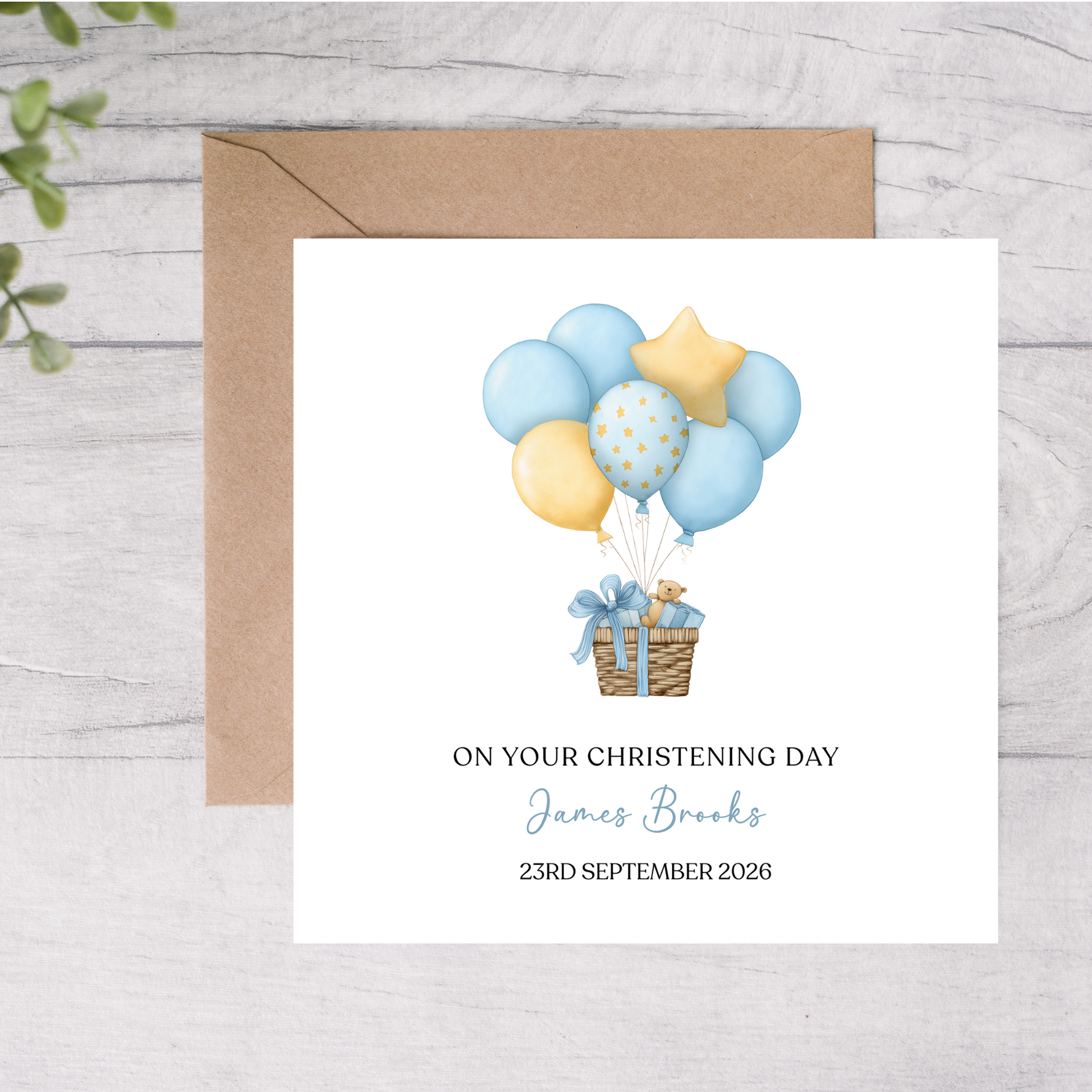 christening card for son