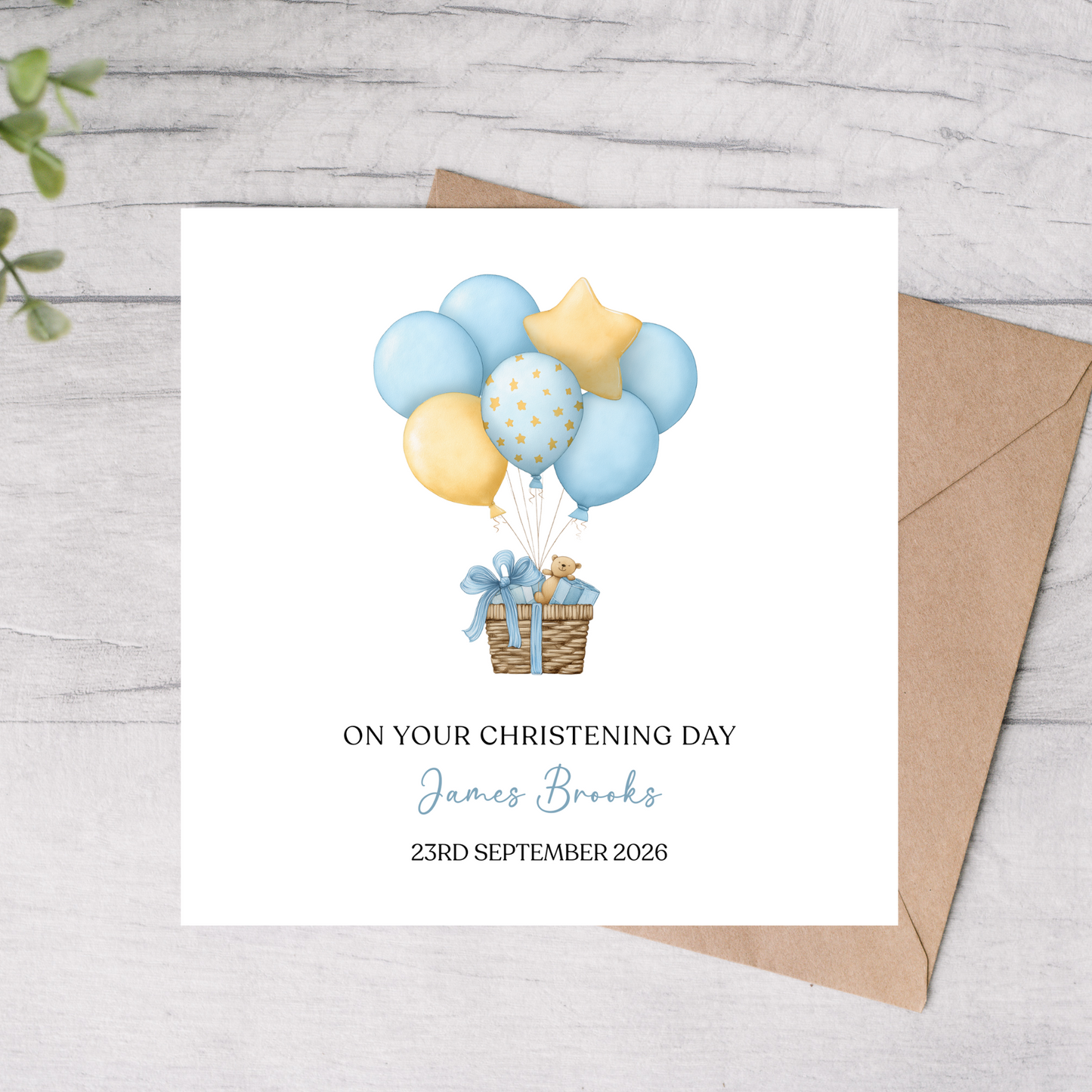 christening card for son