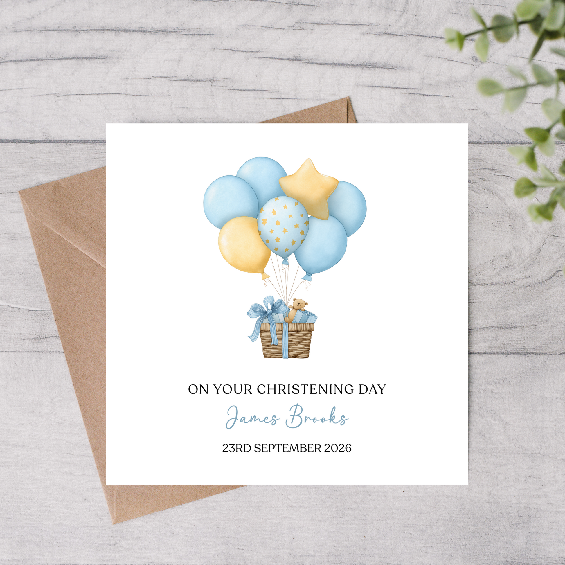 christening card for son