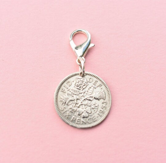 Bridal Bouquet Sixpence Charm - Tansy Bel
