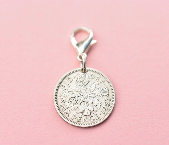 Bridal Bouquet Sixpence Charm - Tansy Bel