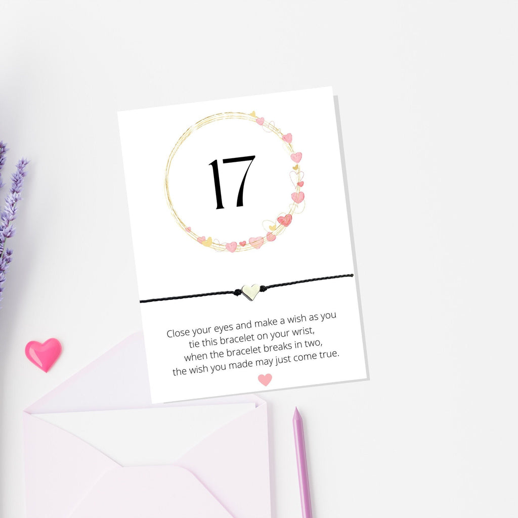 17th Birthday Wish Bracelet Gift - Tansy Bel