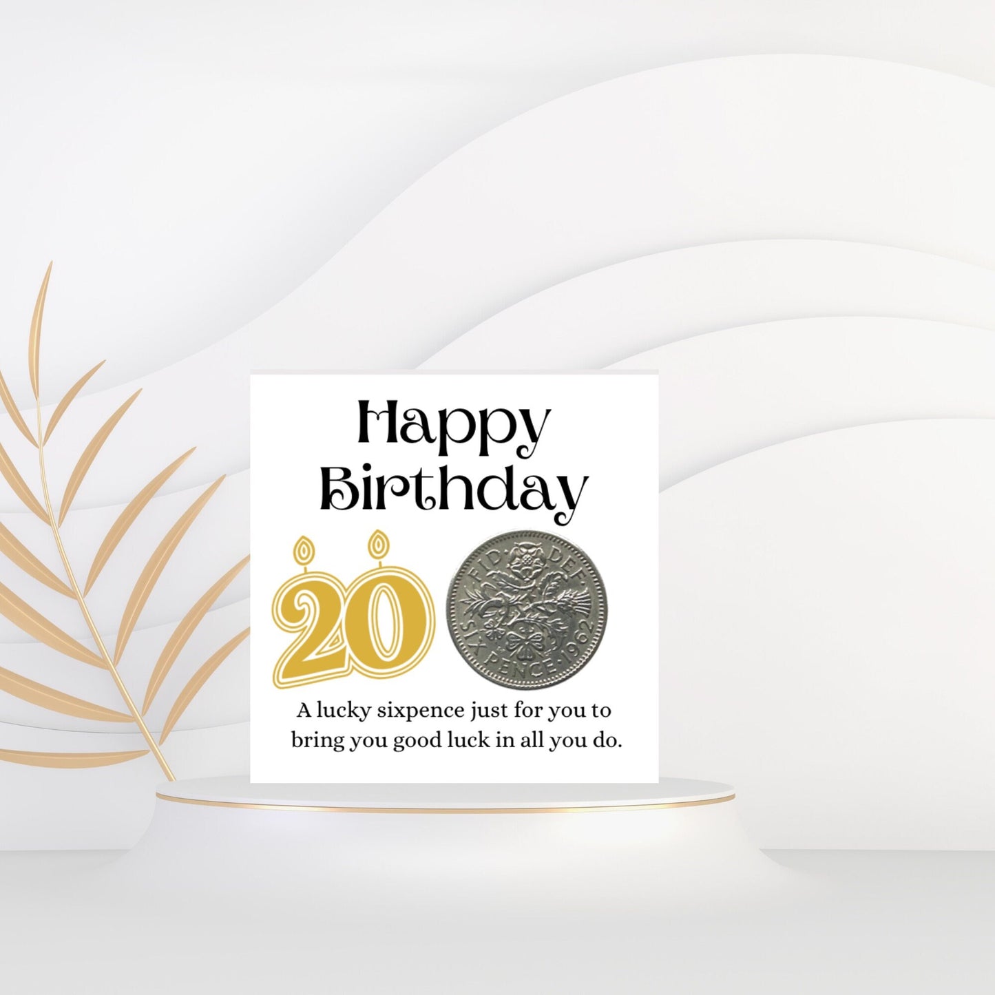 20th Birthday Lucky Sixpence Coin