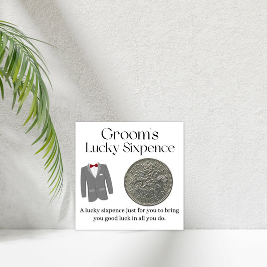 Grooms Lucky Sixpence Gift