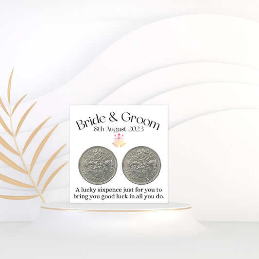 Bride And Groom Sixpence Gift