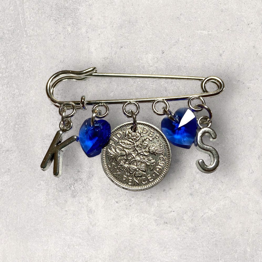 Something Blue Bridal Bouquet Pin - Tansy Bel