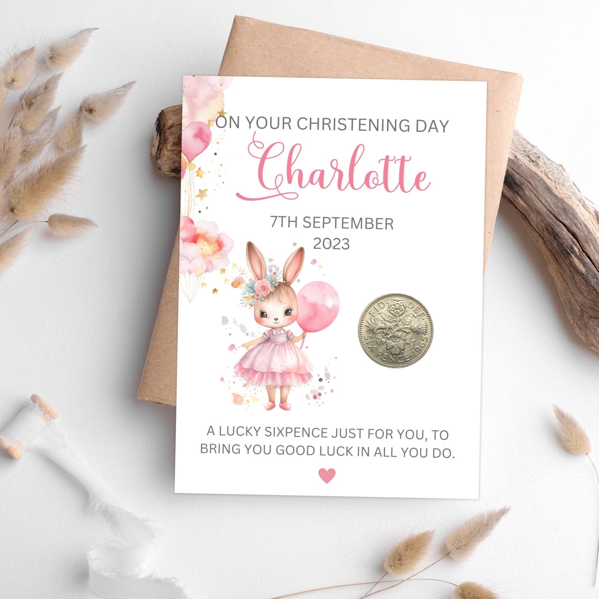 Girls Personalised Christening Day Keepsake - Tansy Bel