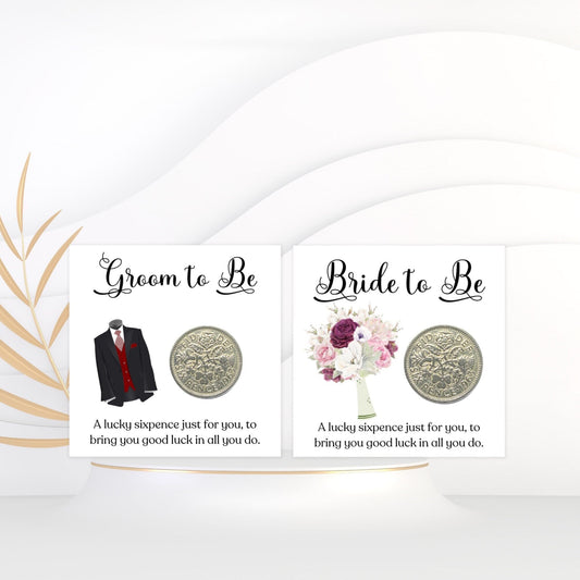 Bride And Groom To Be Sixpence Gifts