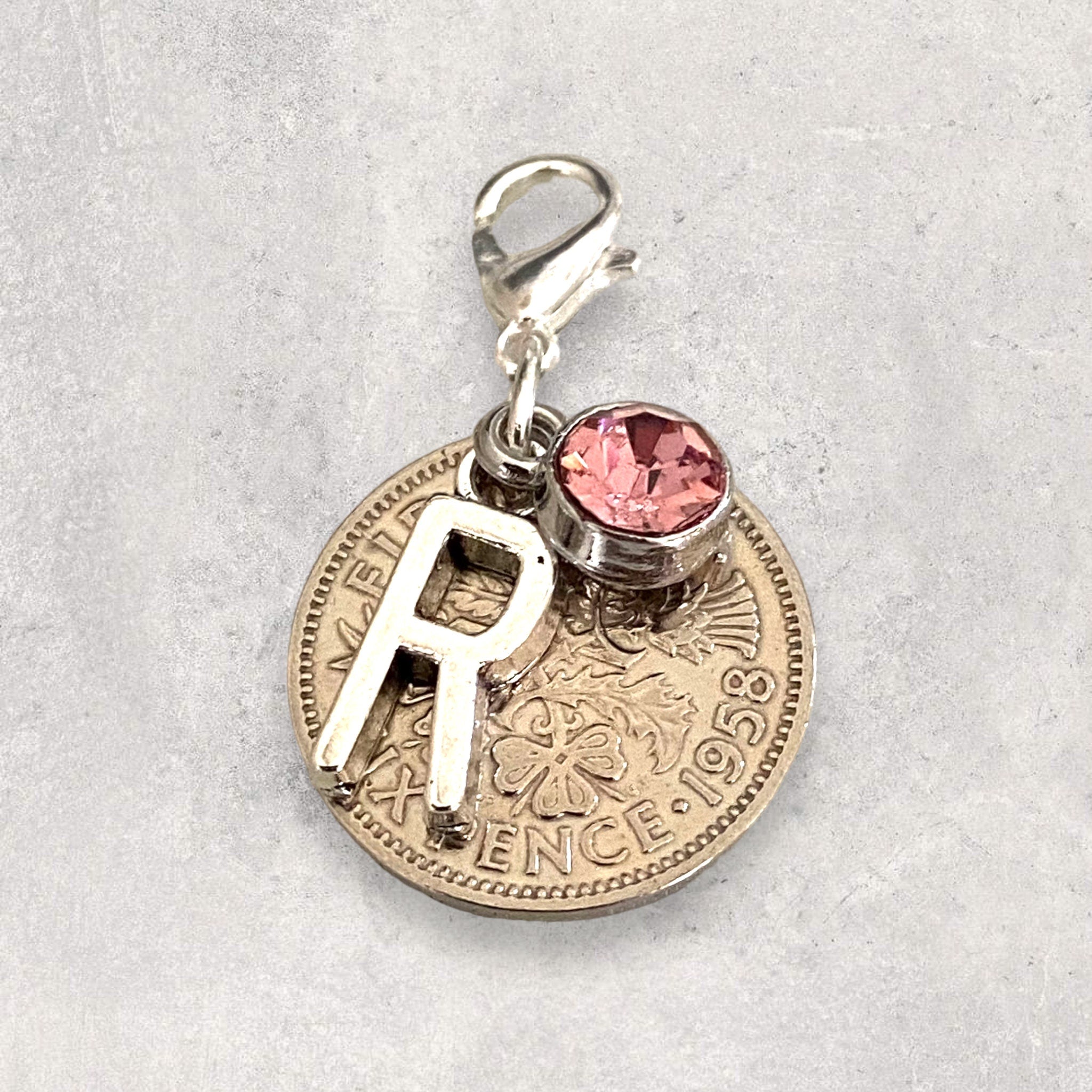 Lucky Sixpence Initial Charm - Tansy Bel