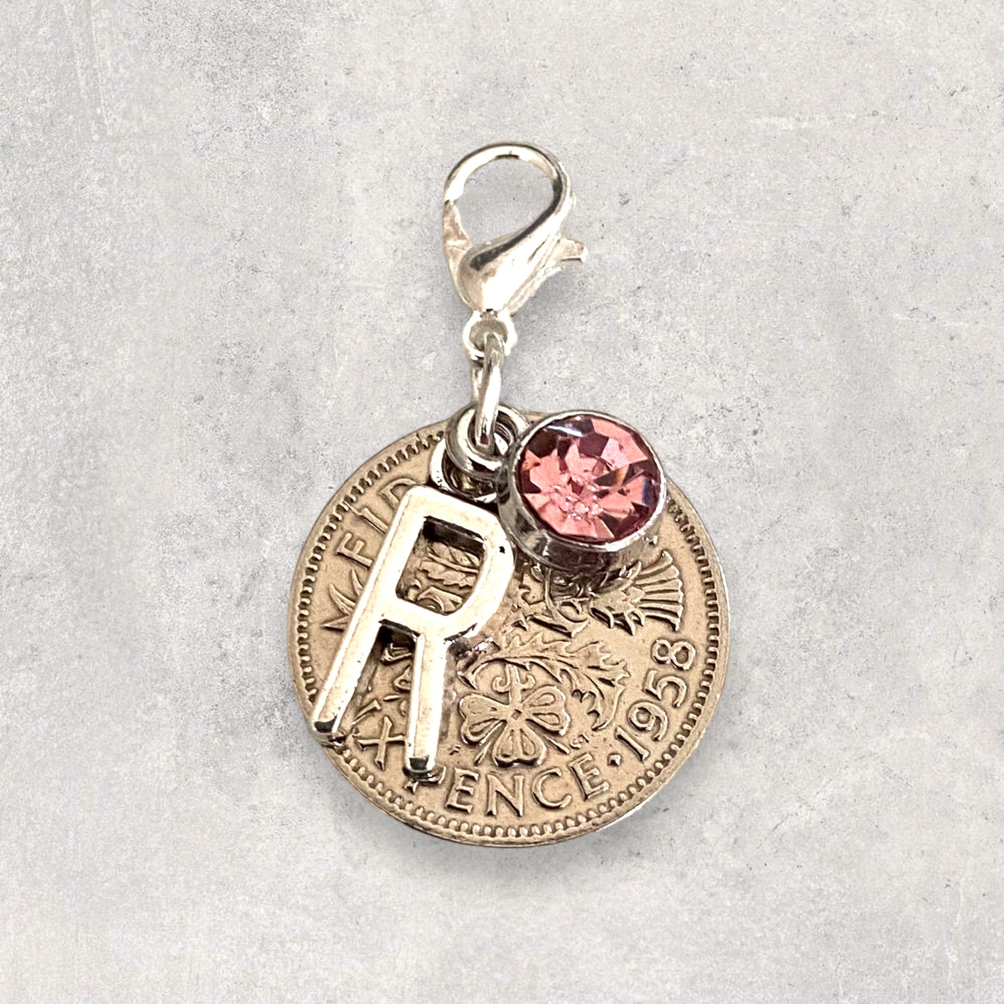 Lucky Sixpence Initial Charm - Tansy Bel