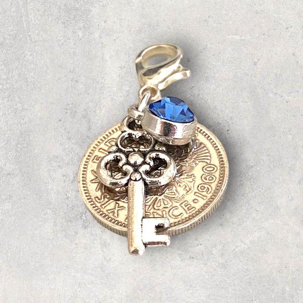 Bridal Wedding Bouquet Lucky Sixpence Charm - Tansy Bel