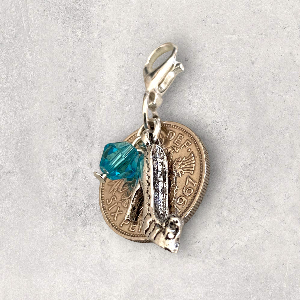 Lucky Sixpence Charm For Wedding Bouquet - Tansy Bel